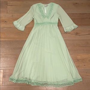 ASOS Maternity pleated midi dress with lace